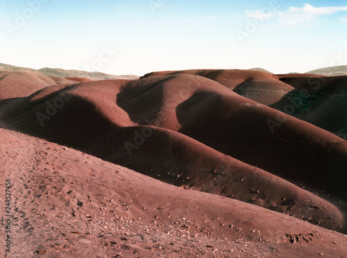 Colorful Volcanic Dunes At Maragua Crater, Bolivia. film photography photo