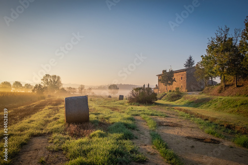 The beautiful city of Monterchi in the morning - Tuscany Italy photo