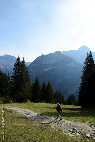 Wanderer in den Allgäuer Alpen 