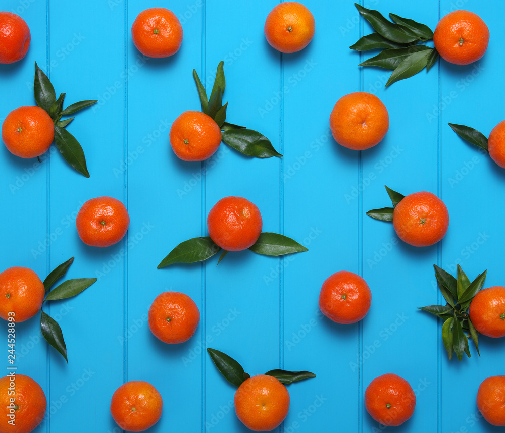 tangerines with green leaves tangerines with green leaves