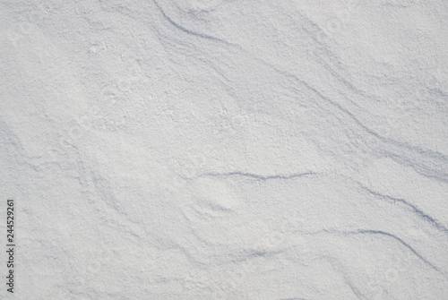 High angle view of snow texture. © Alekss