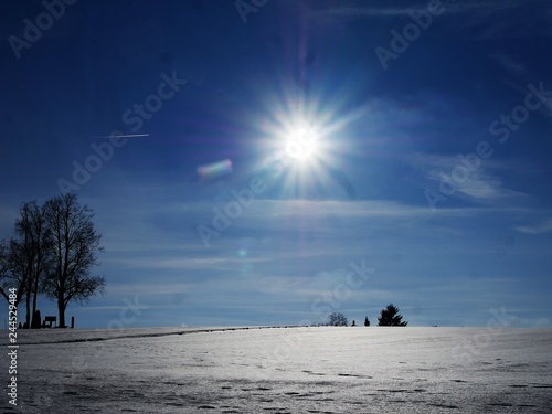 sonniger Wintertag im Bayerischen Wald