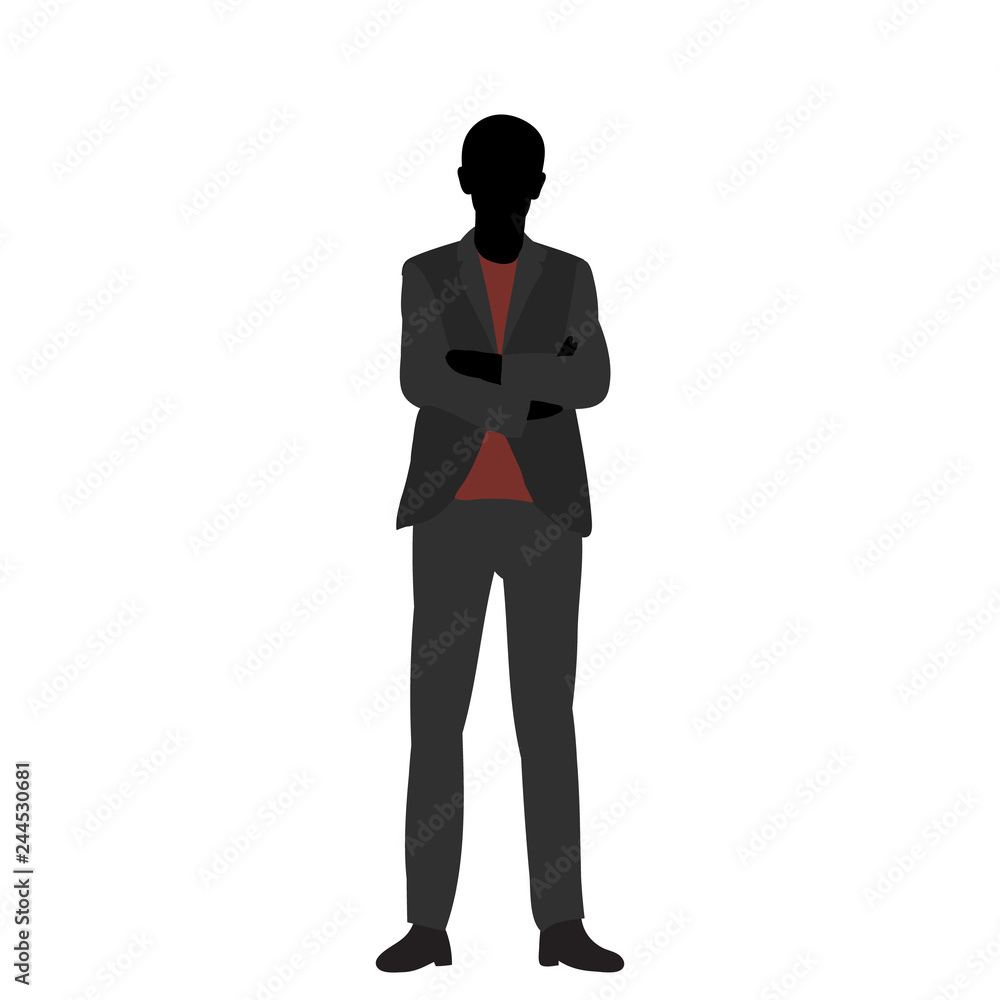 vector, isolated, man in a jacket silhouette in colored clothes vector, isolated, man in a jacket silhouette in colored clothes