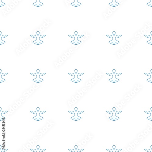 yoga icon pattern seamless white background