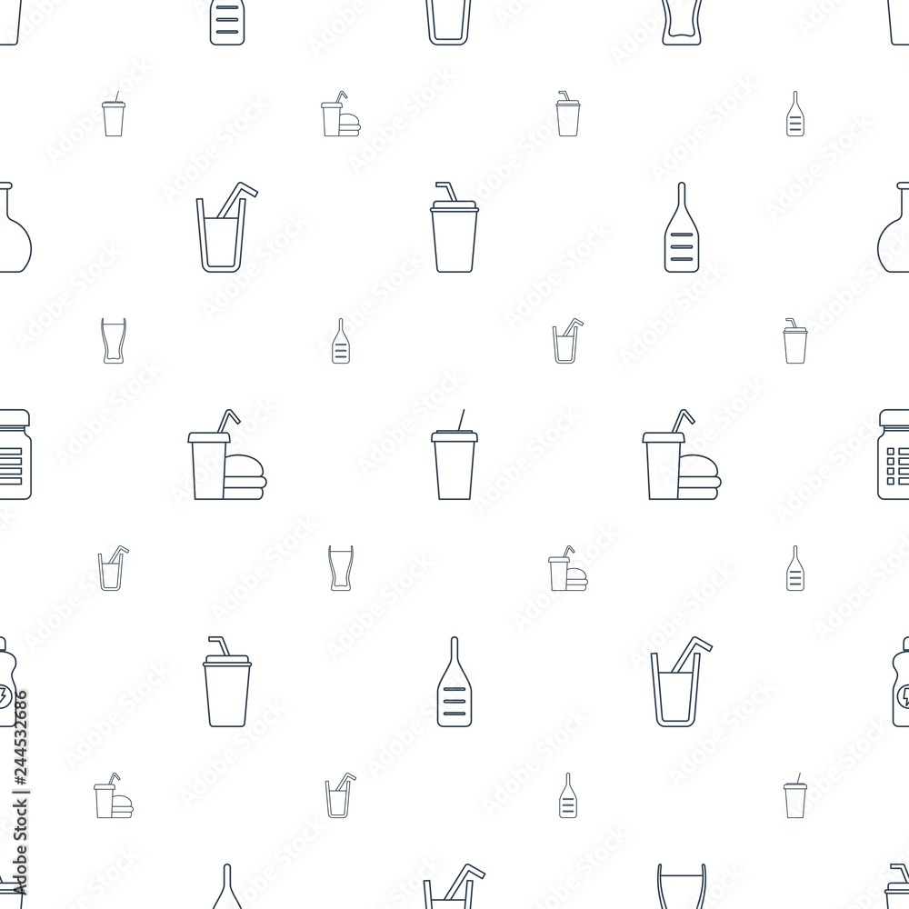 soda icons pattern seamless white background soda icons pattern seamless white background