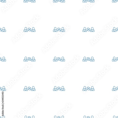 communication icon pattern seamless white background