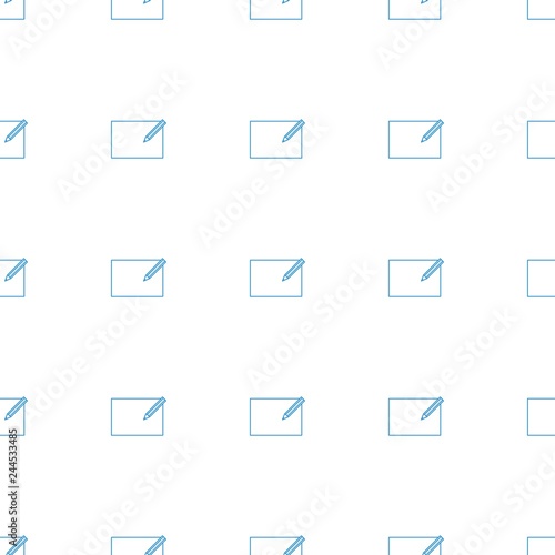 paper and pen icon pattern seamless white background