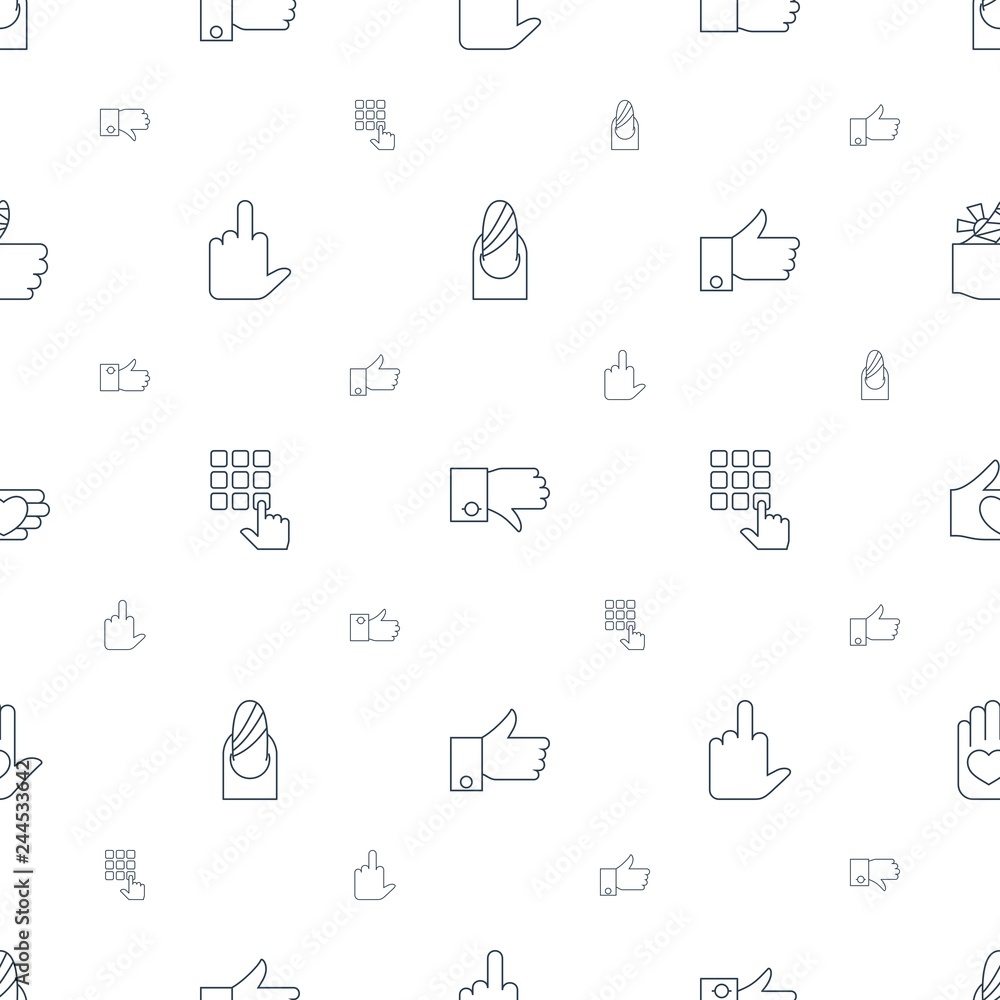 finger icons pattern seamless white background finger icons pattern seamless white background
