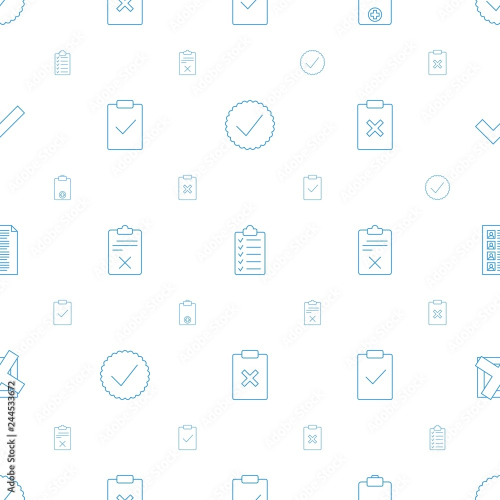 Naklejka premium check icons pattern seamless white background