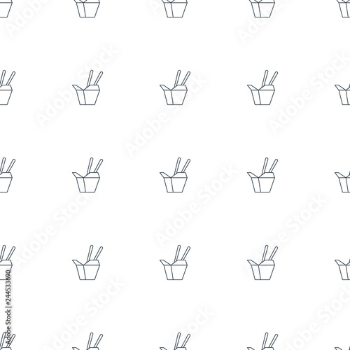 chinese fast food icon pattern seamless white background