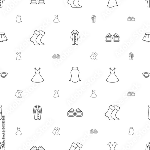 wear icons pattern seamless white background