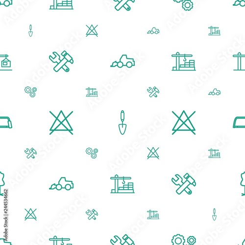 industry icons pattern seamless white background