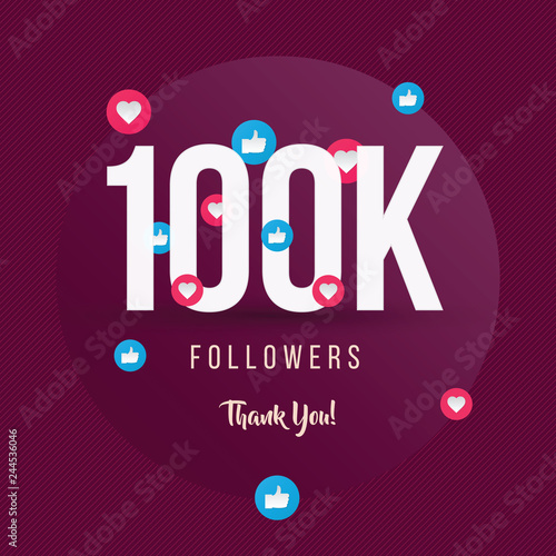 100K Followers Thank You, Post