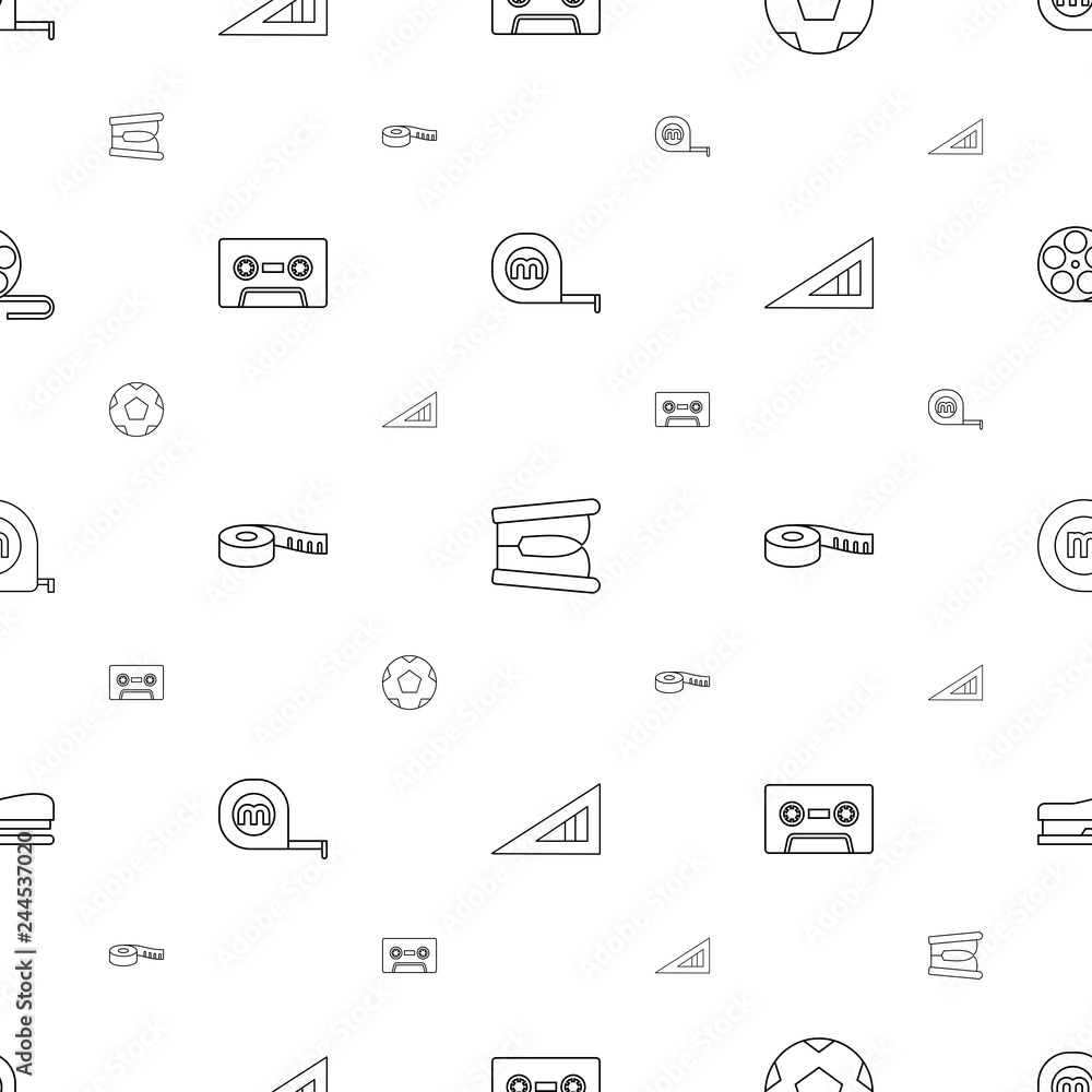 Naklejka premium tape icons pattern seamless white background