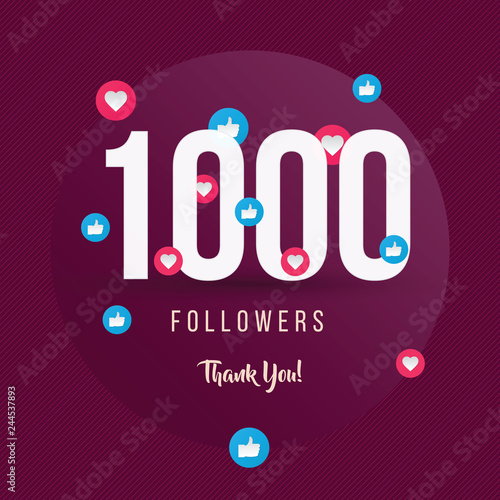 1000 Followers Thank You, Post