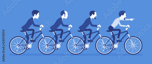 Male business tandem for five