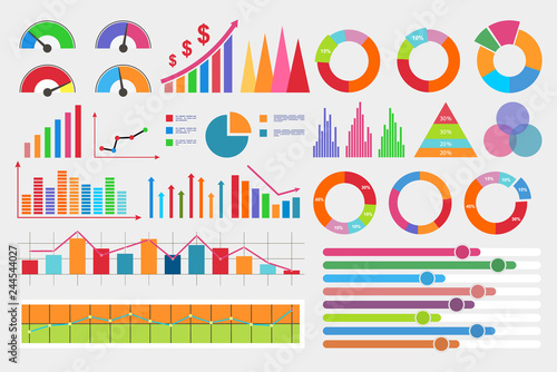 Chart. Analytical data. Vector stock illustration isolated