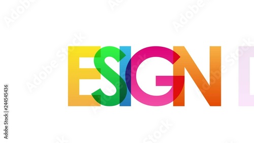 DESIGN animated colorful typography banner 