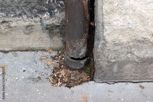 Downspout waterspout rainwater drainage pipe building