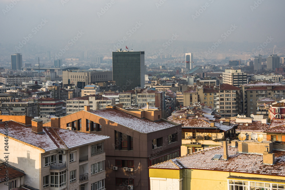Ankara, Capital city of Turkey at winter time