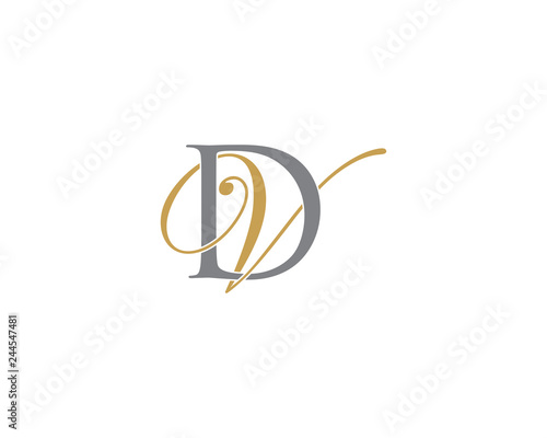 DV VD Letter Logo Icon 002