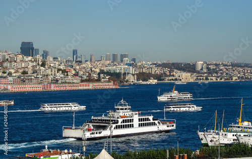 Cityscape Bosphorus with boats Istanbul, Turkey © Mariana Ianovska