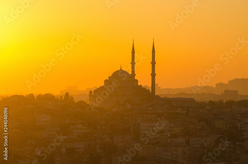 Mosque silhouette Istanbul