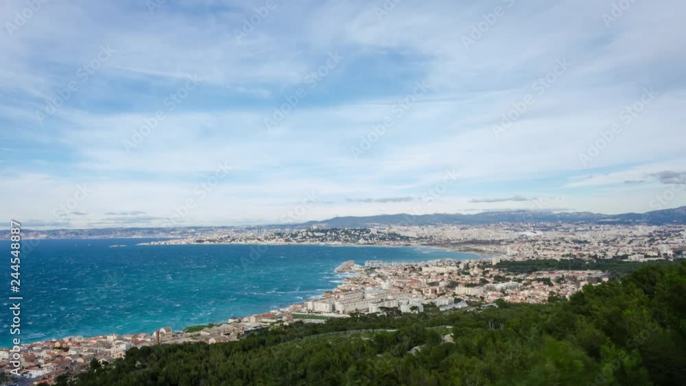 time lapse de jour vue large de Marseille time lapse de jour vue large de Marseille