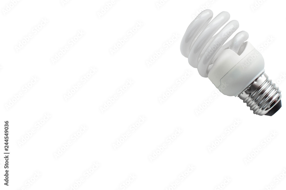 energy saving light bulb on white background energy saving light bulb on white background