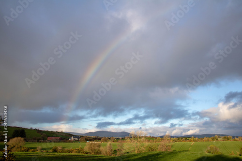 Rainbow over a farmers field in the South West of Ireland 