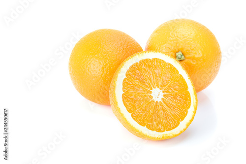 Orange fruit isolated on white background