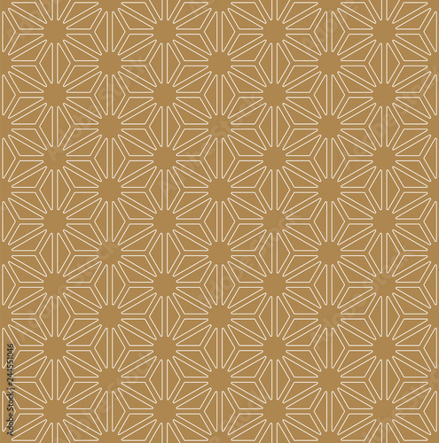 Seamless pattern based on Japanese ornament Kumiko © Aleksei