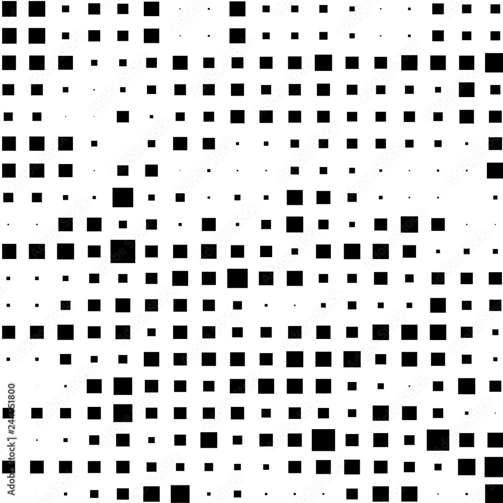  The black squares on a white background. 
