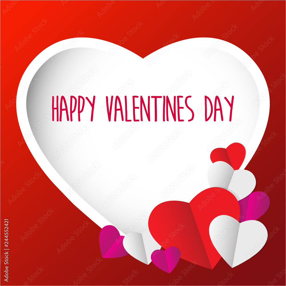 heart background for valentines day concept in vector