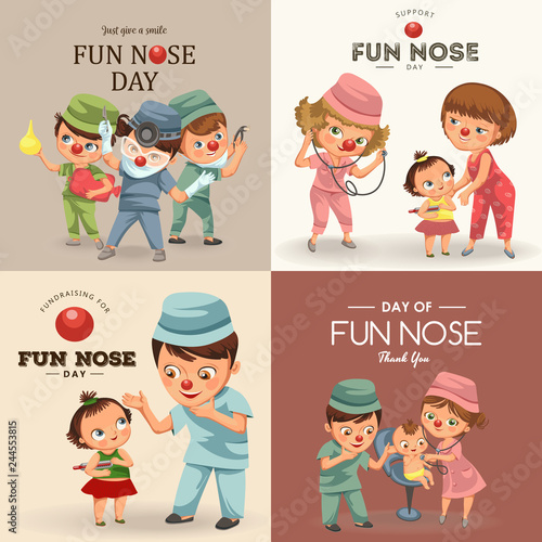 Various medical professions colorful set