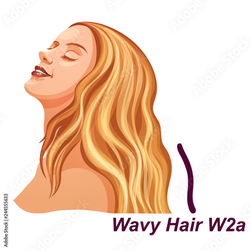 Woman with healthy blonde wavy hairstyle