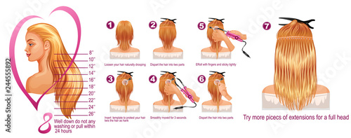 Detailed step by step for hair extension