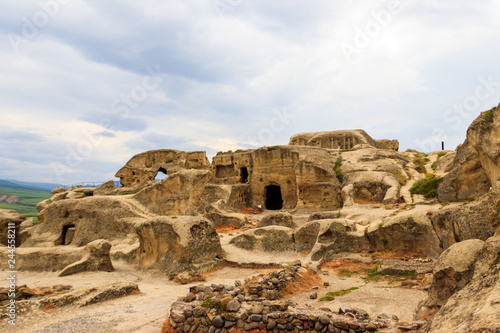 Old cave city Uplistsikhe in Caucasus mountains  Georgia