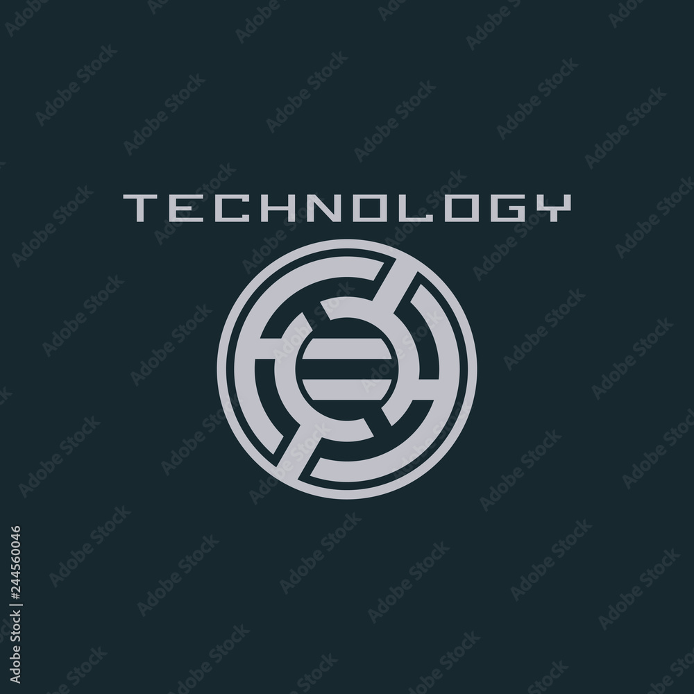 Technology logo design concept. Technology logo design concept.