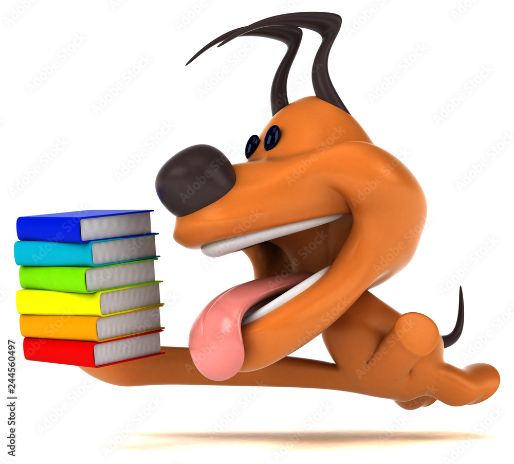 Fun dog - 3D Illustration Fun dog - 3D Illustration