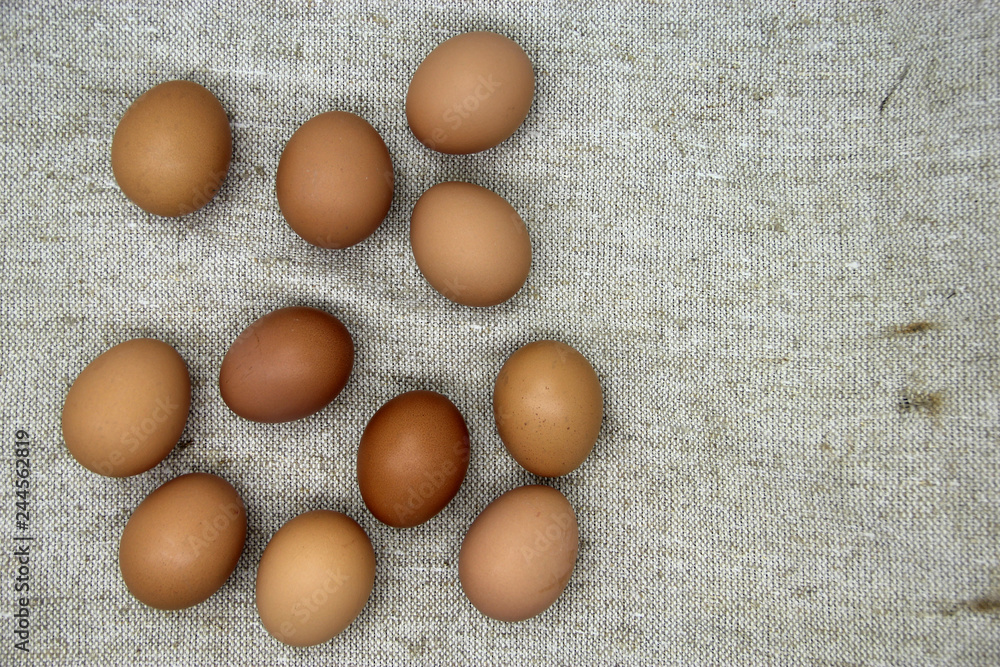 Farm fresh chicken eggs on wooden background Farm fresh chicken eggs on wooden background