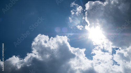 Blue sky background with cloudy