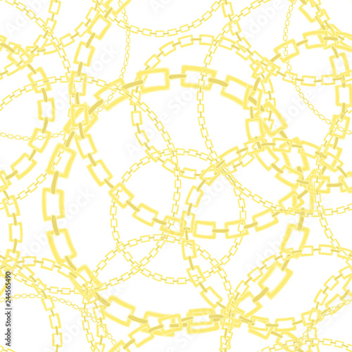 Seamless pattern with golden chains.