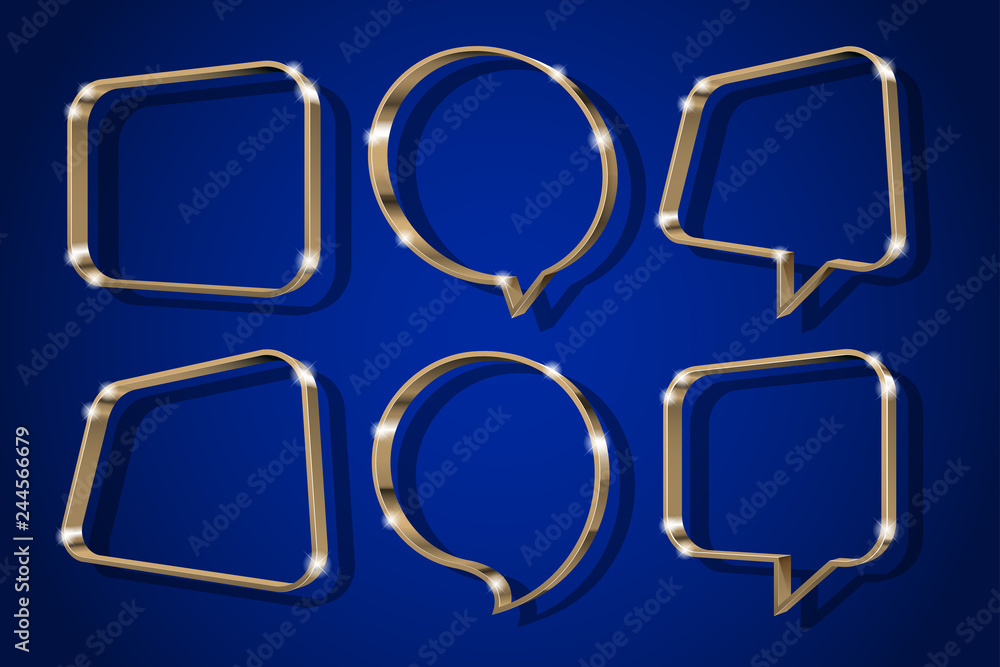 Shiny golden glossy of metal 3d banner Shiny golden glossy of metal 3d banner