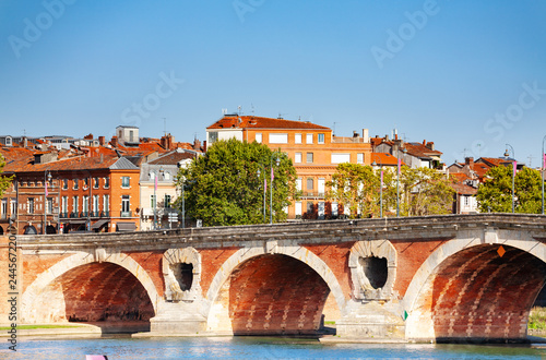 Pont Neuf bridge across Garonne river in Toulouse
