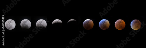 Super Blood Wolf Total Lunar Eclipse Composite photo