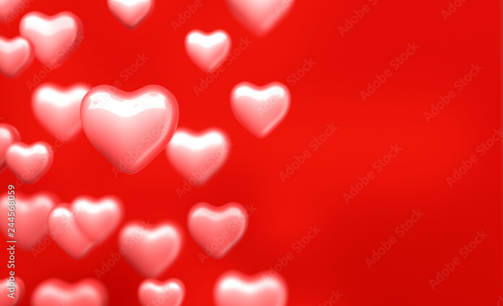 Valentine Background 3d render - Illustration