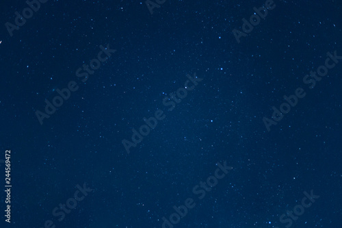 Long exposure night sky stars photo. A lot of stars with constellations. Far from the city. Night landscape. photo