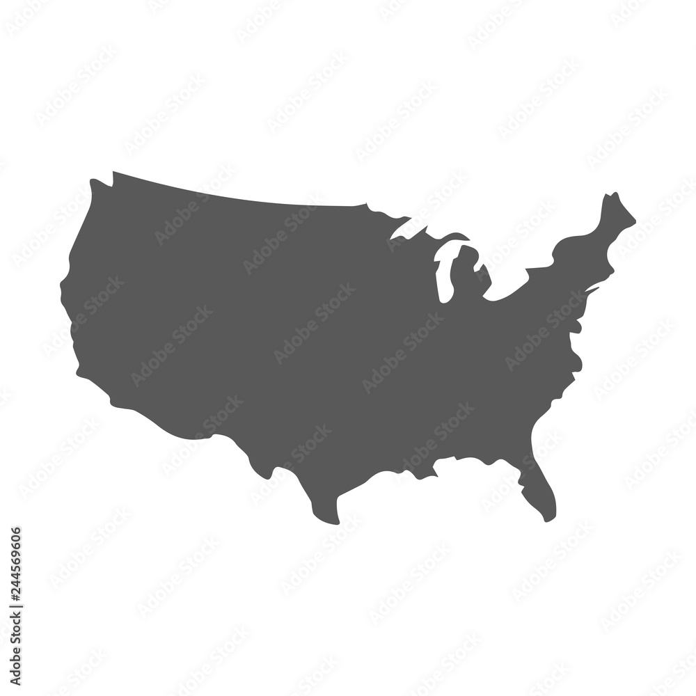 Fototapeta Usa Map Silhouette