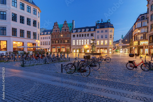 Canvas Print Copenhagen. Square Amagertorv.